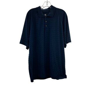 Pebble Beach Men's Striped Polo Shirt Navy Size Large